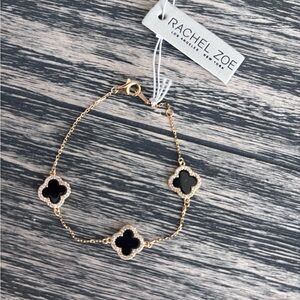 Rachel Zoe Gold Bracelet with Black Charms